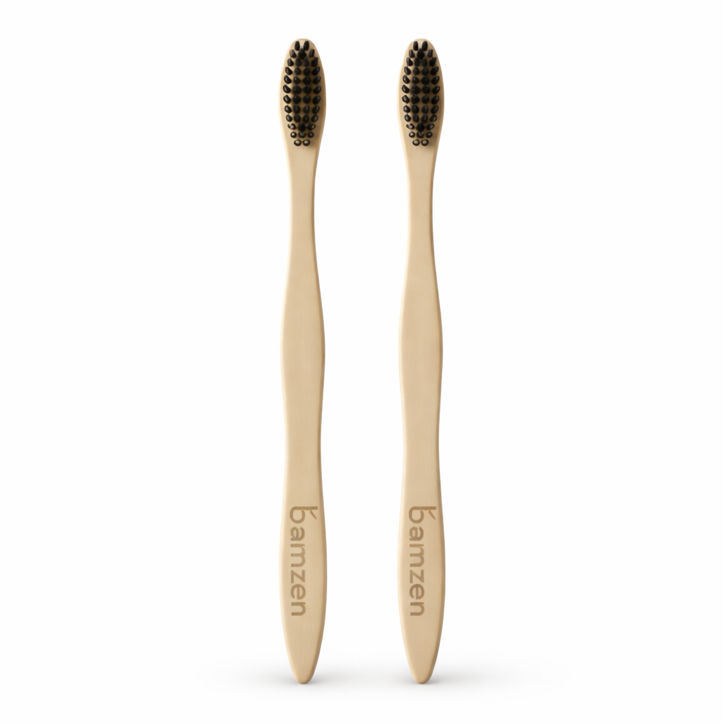 Bamzen Bamboo Toothbrush Pack of 2