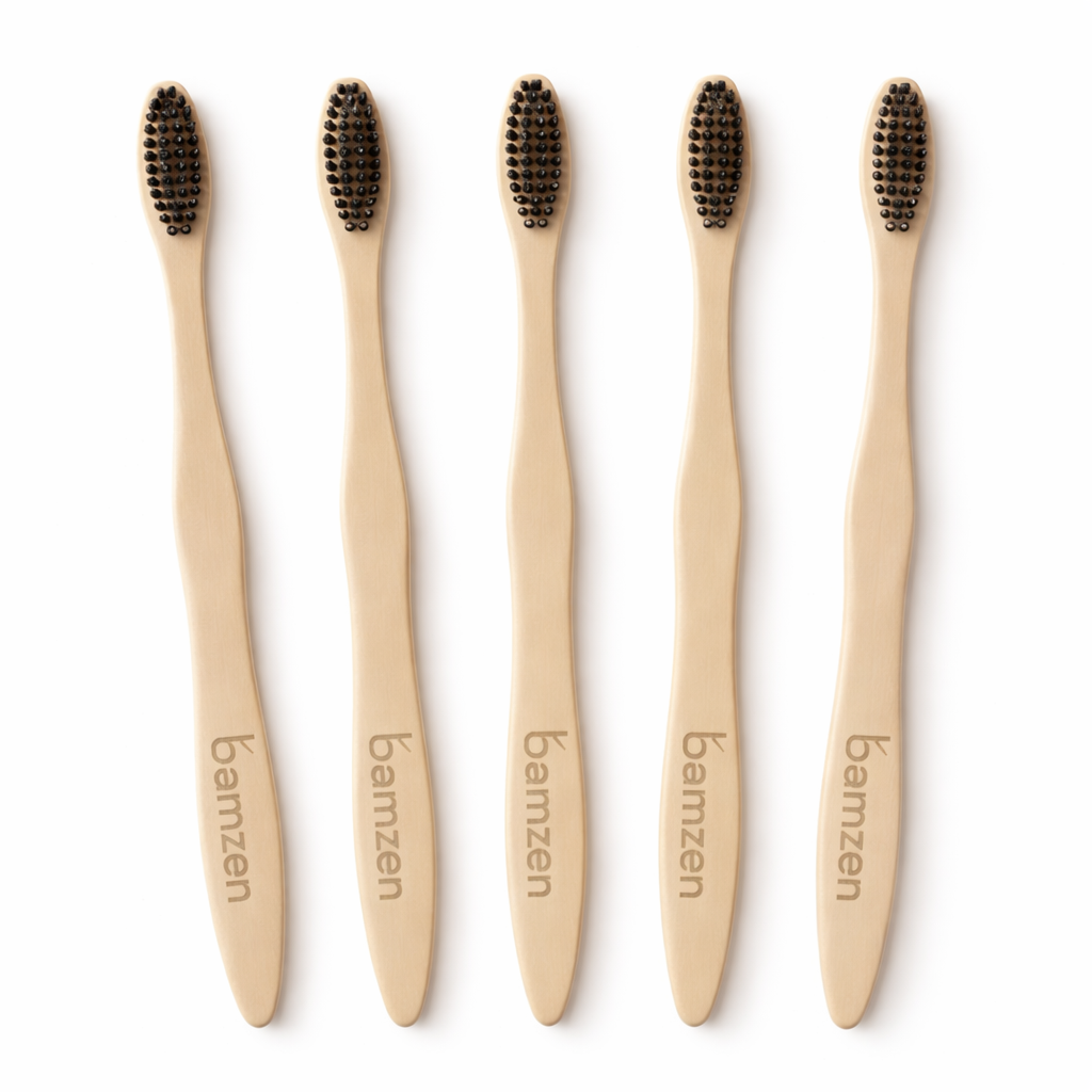 Bamzen Bamboo Toothbrush Pack of 5 — Free Shipping!