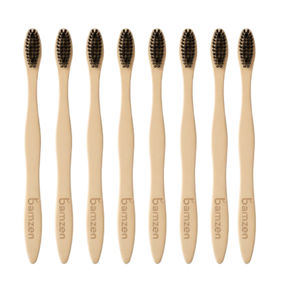 Bamzen Bamboo Toothbrush Pack of 8 — Free Shipping!