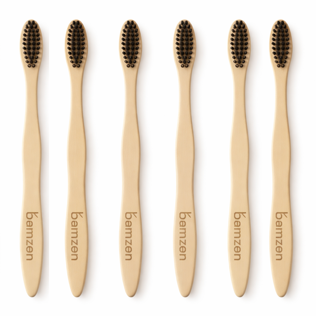 Bamzen Bamboo Toothbrush Pack of 6 — Free Shipping!